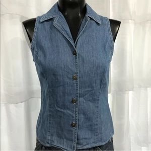 Vintage 90s Karen Kane denim shirt size 4